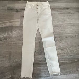 Mother denim off white skinny jeans size 26